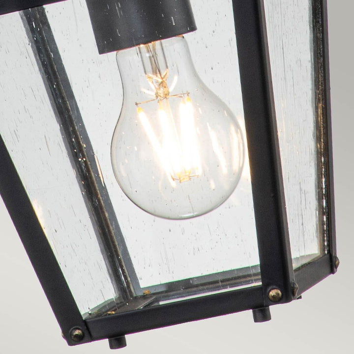 Norlys Huntersfield 1 Light Small Chain Lantern HK-HUNTERSFIELD8-S-BK Black