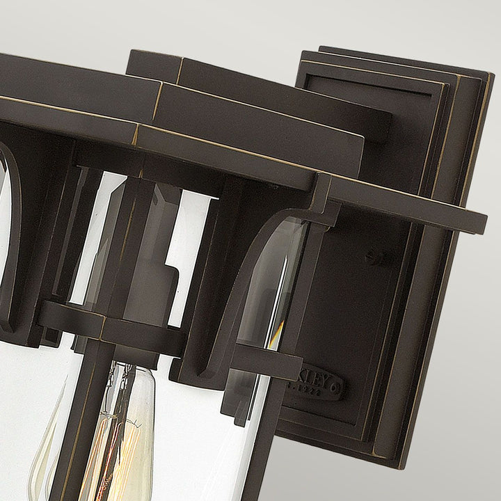 Norlys Manhattan 1 Light Medium Wall Lantern HK-MANHATTAN2-M Oil Rubbed Bronze