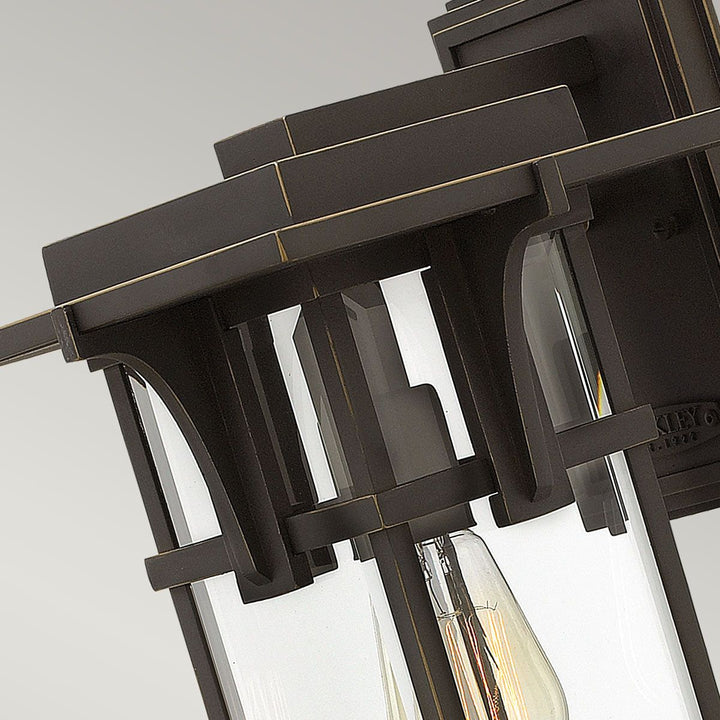 Norlys Manhattan 1 Light Medium Wall Lantern HK-MANHATTAN2-M Oil Rubbed Bronze