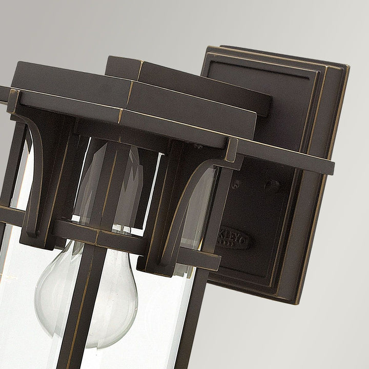 Norlys Manhattan 1 Light Small Wall Lantern HK-MANHATTAN2-S Oil Rubbed Bronze
