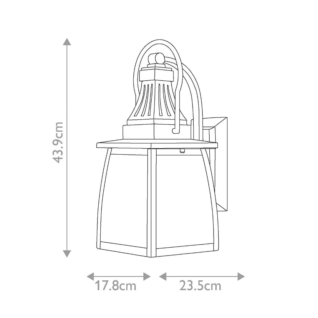 Norlys Montauk 2 Light Small Wall Lantern HK-MONTAUK-M Sienna