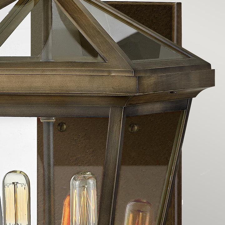 Norlys Palma 2lt Medium Wall Lantern HK-PALMA-M-BU Burnished Bronze