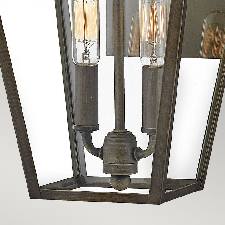 Norlys Palma 2lt Medium Wall Lantern HK-PALMA-M-BU Burnished Bronze