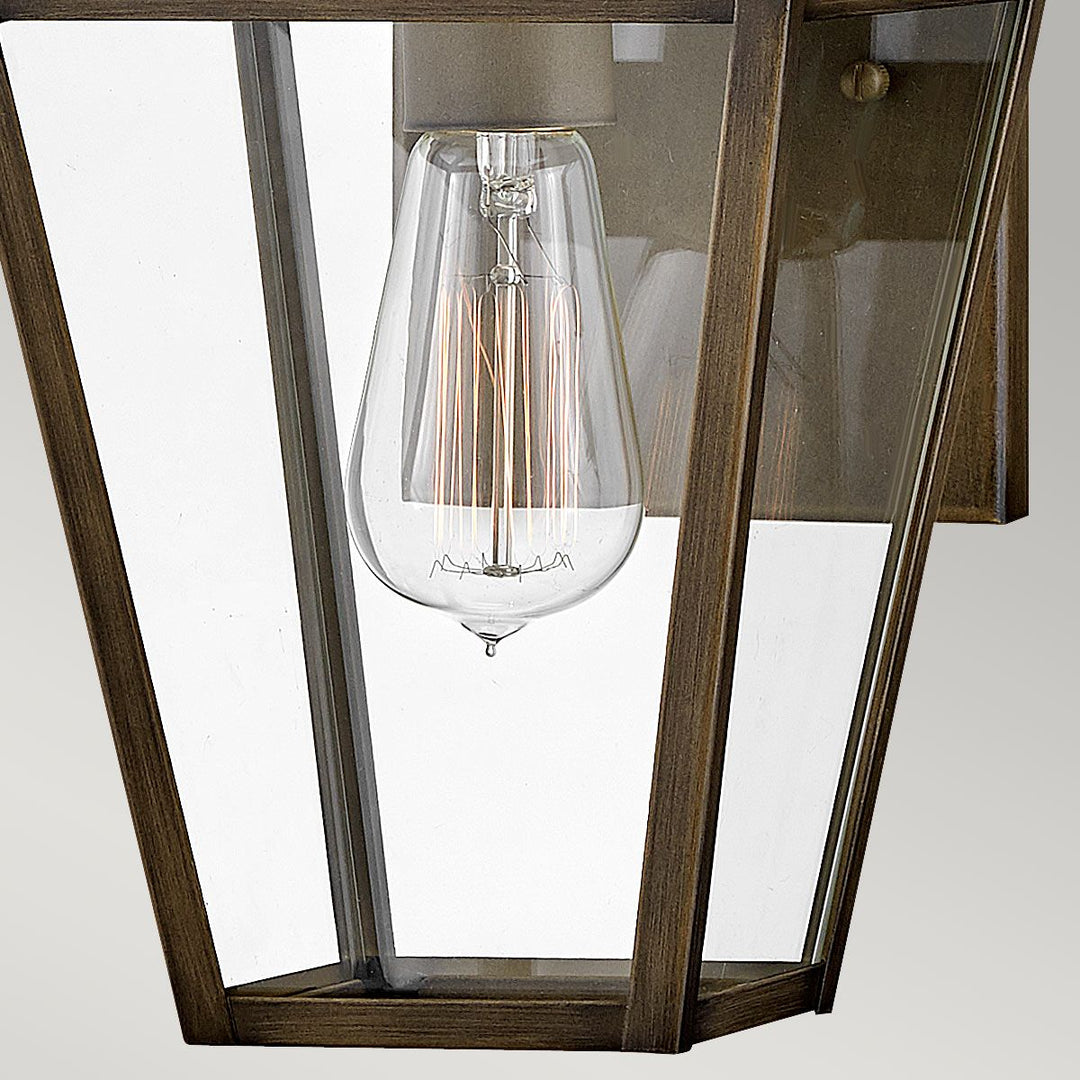 Norlys Palma 1lt Small Wall Lantern HK-PALMA-S-BU Burnished Bronze