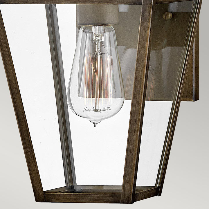 Norlys Palma 1lt Small Wall Lantern HK-PALMA-S-BU Burnished Bronze