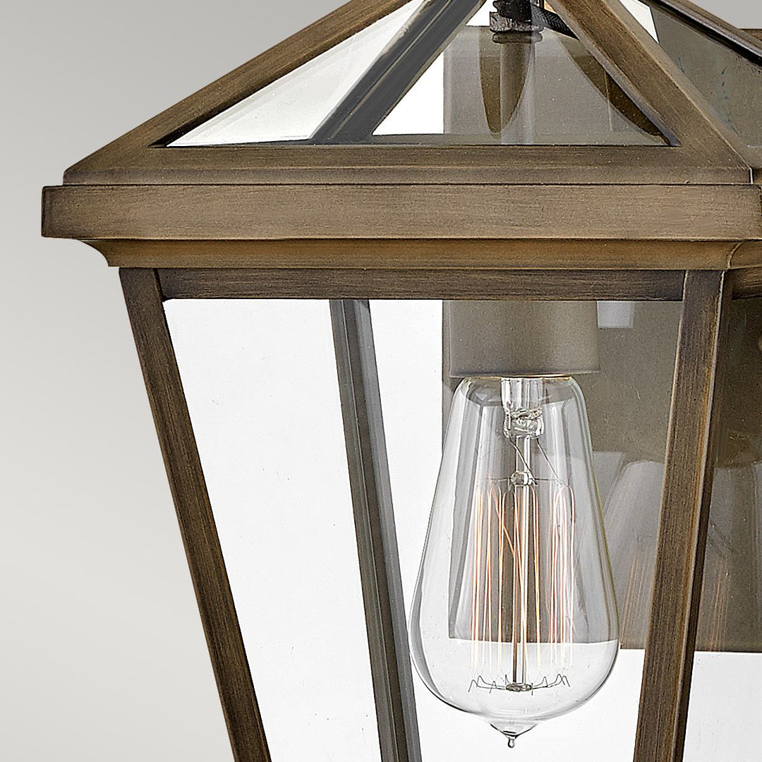 Norlys Palma 1lt Small Wall Lantern HK-PALMA-S-BU Burnished Bronze