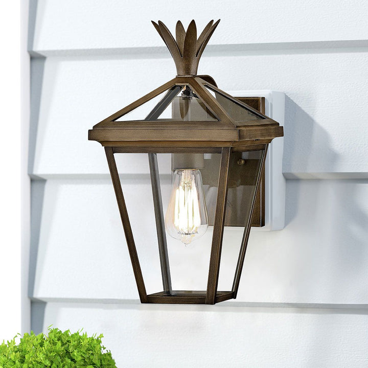 Norlys Palma 1lt Small Wall Lantern HK-PALMA-S-BU Burnished Bronze