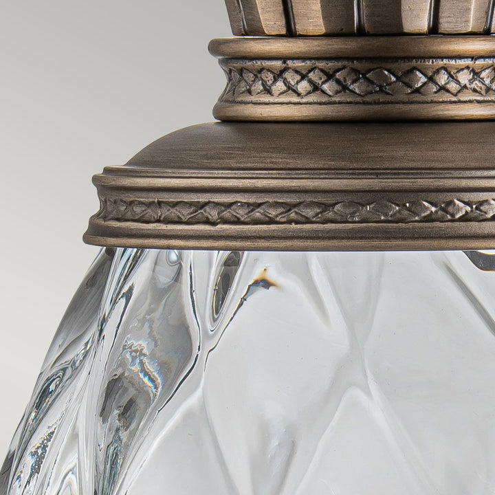 Norlys Plantation 1lt Medium Wall Lantern HK-PLANTATION-M-BU Burnished Bronze