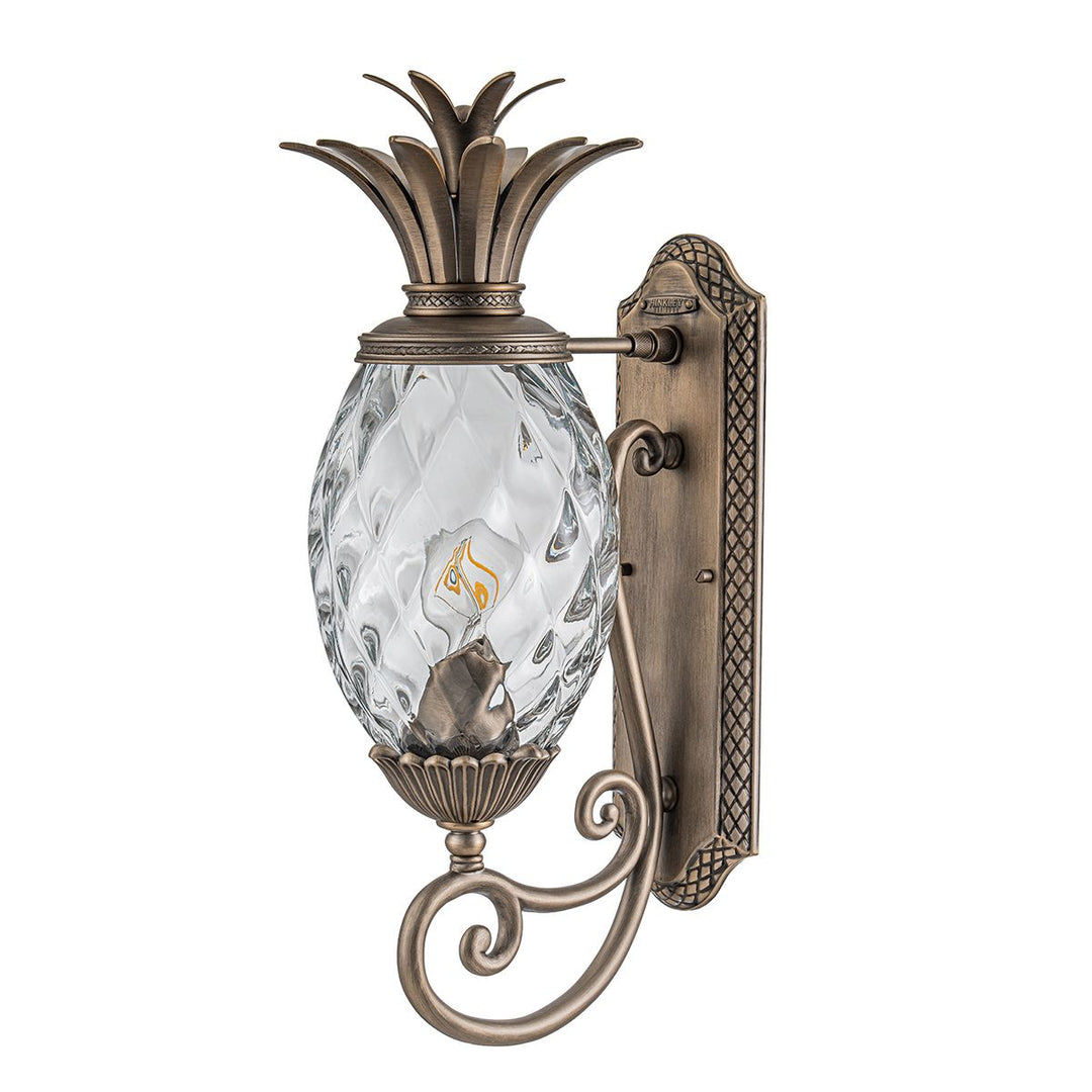 Norlys Plantation 1lt Medium Wall Lantern HK-PLANTATION-M-BU Burnished Bronze