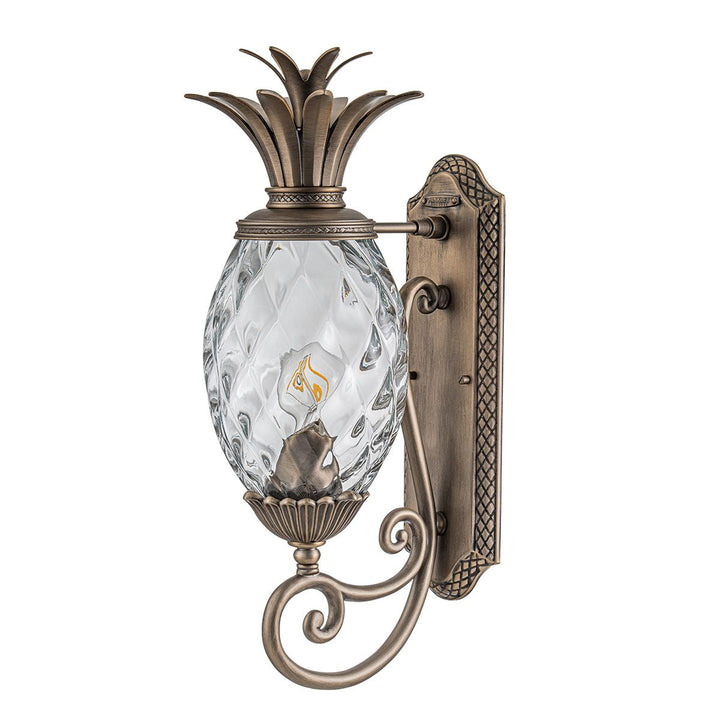 Norlys Plantation 1lt Medium Wall Lantern HK-PLANTATION-M-BU Burnished Bronze