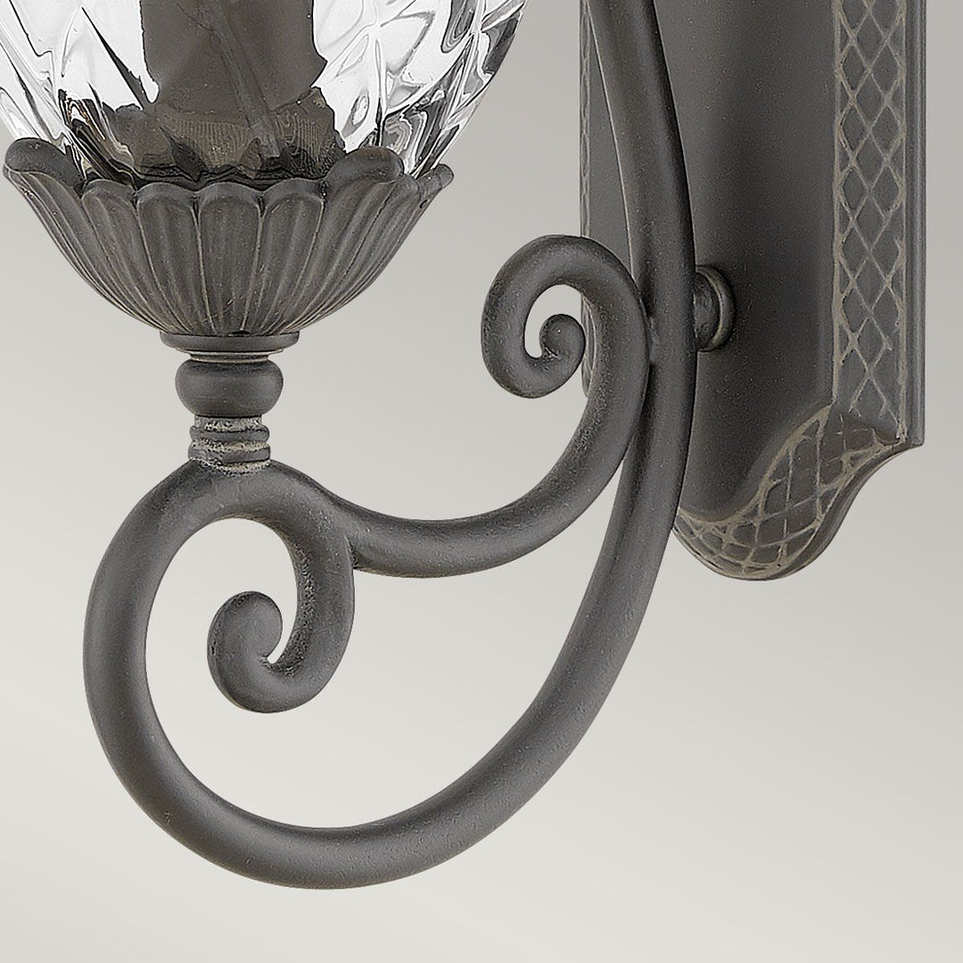 Norlys Plantation 1lt Medium Wall Lantern HK-PLANTATION-M-MB Museum Black