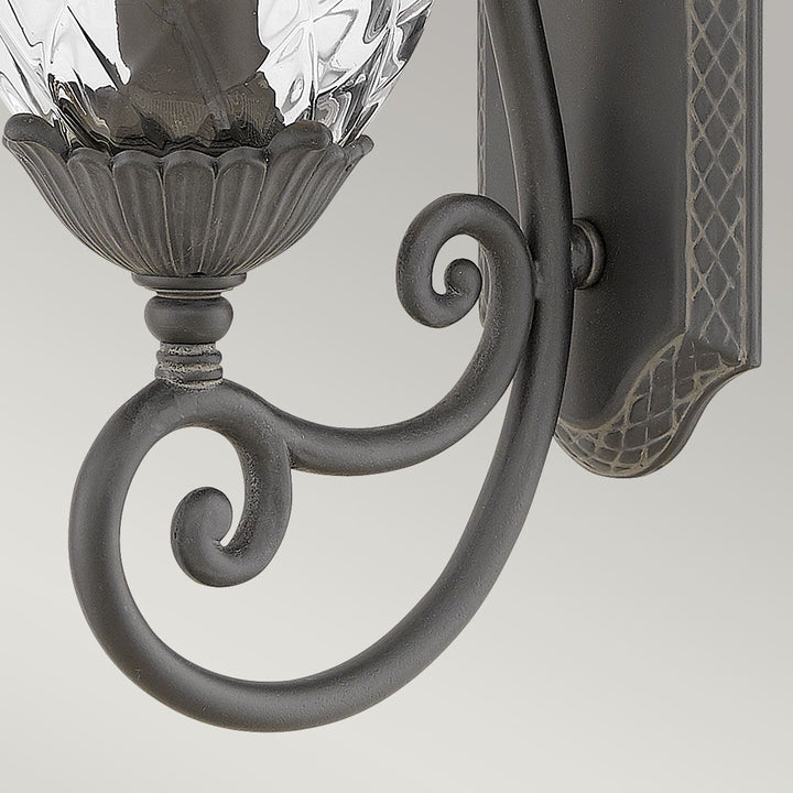 Norlys Plantation 1lt Medium Wall Lantern HK-PLANTATION-M-MB Museum Black