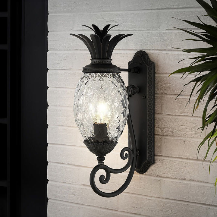 Norlys Plantation 1lt Medium Wall Lantern HK-PLANTATION-M-MB Museum Black