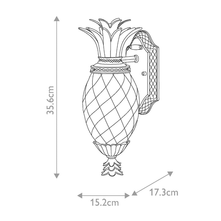 Norlys Plantation 1lt Small Wall Lantern HK-PLANTATION-S-MB Museum Black