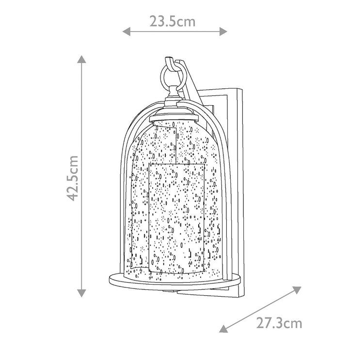 Norlys Quincy 1 Light Medium Wall Lantern HK-QUINCY-M Oil Rubbed Bronze