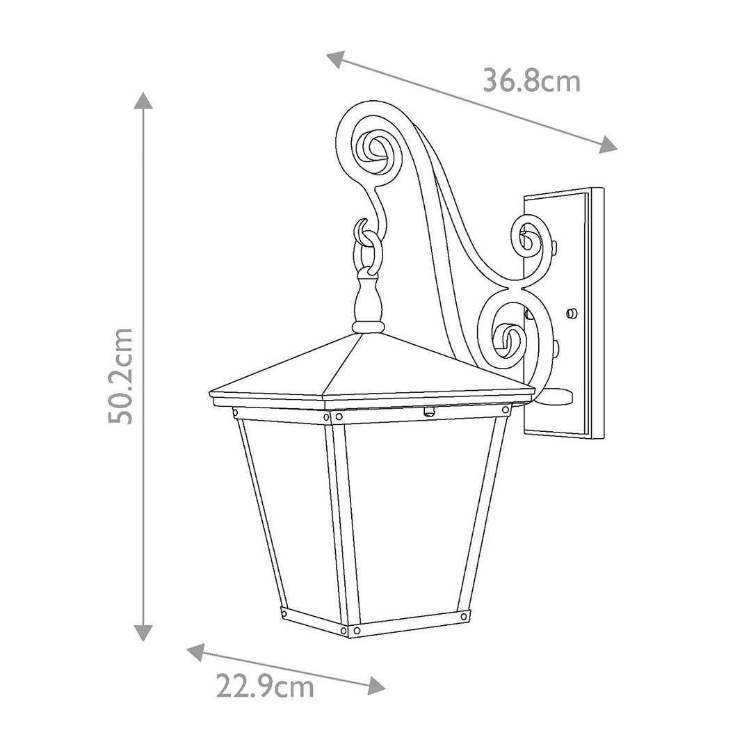 Norlys Trellis 3 Light Medium Wall Lantern HK-TRELLIS2-M Regency Bronze