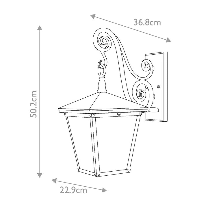 Norlys Trellis 3 Light Medium Wall Lantern HK-TRELLIS2-M Regency Bronze