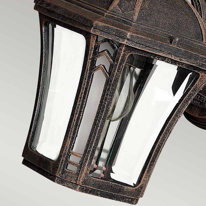 Norlys Wabash 1 Light Small Wall Lantern HK-WABASH2-S Mocha