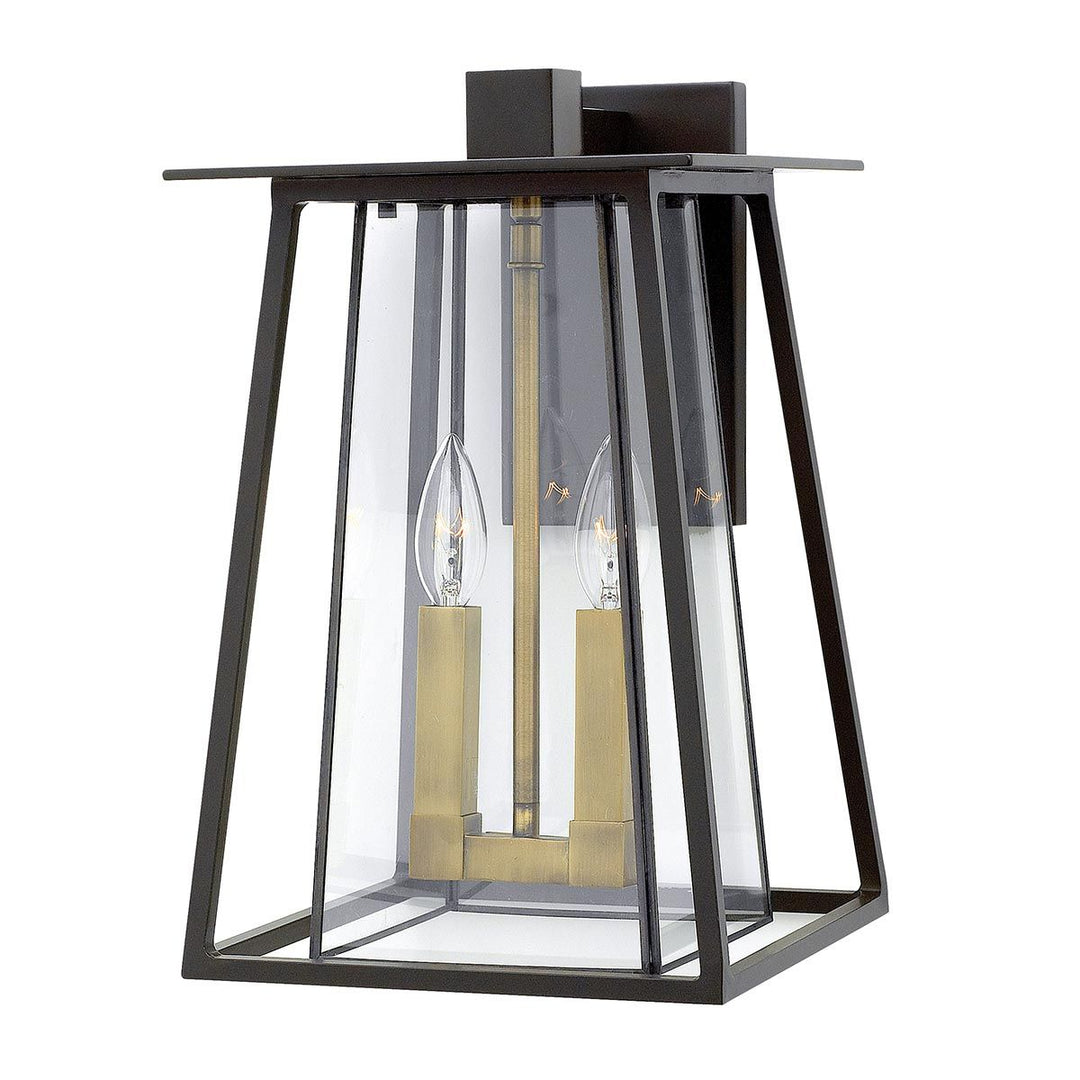 Norlys Walker 2 Light Large Wall Lantern HK-WALKER2-L Buckeye Bronze with Heritage Brass