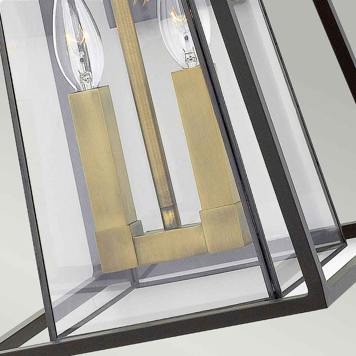 Norlys Walker 2 Light Large Wall Lantern HK-WALKER2-L Buckeye Bronze with Heritage Brass