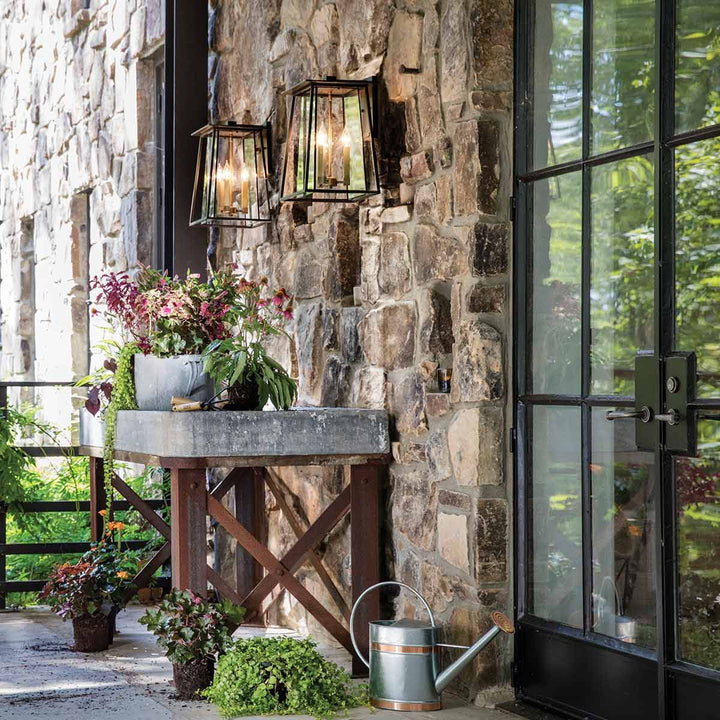 Norlys Walker 2 Light Large Wall Lantern HK-WALKER2-L Buckeye Bronze with Heritage Brass