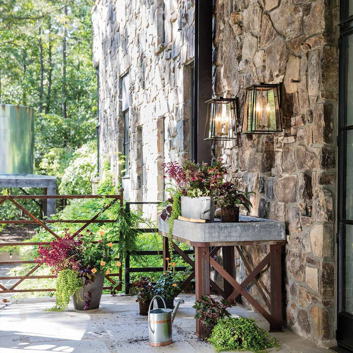 Norlys Walker 2 Light Large Wall Lantern HK-WALKER2-L Buckeye Bronze with Heritage Brass