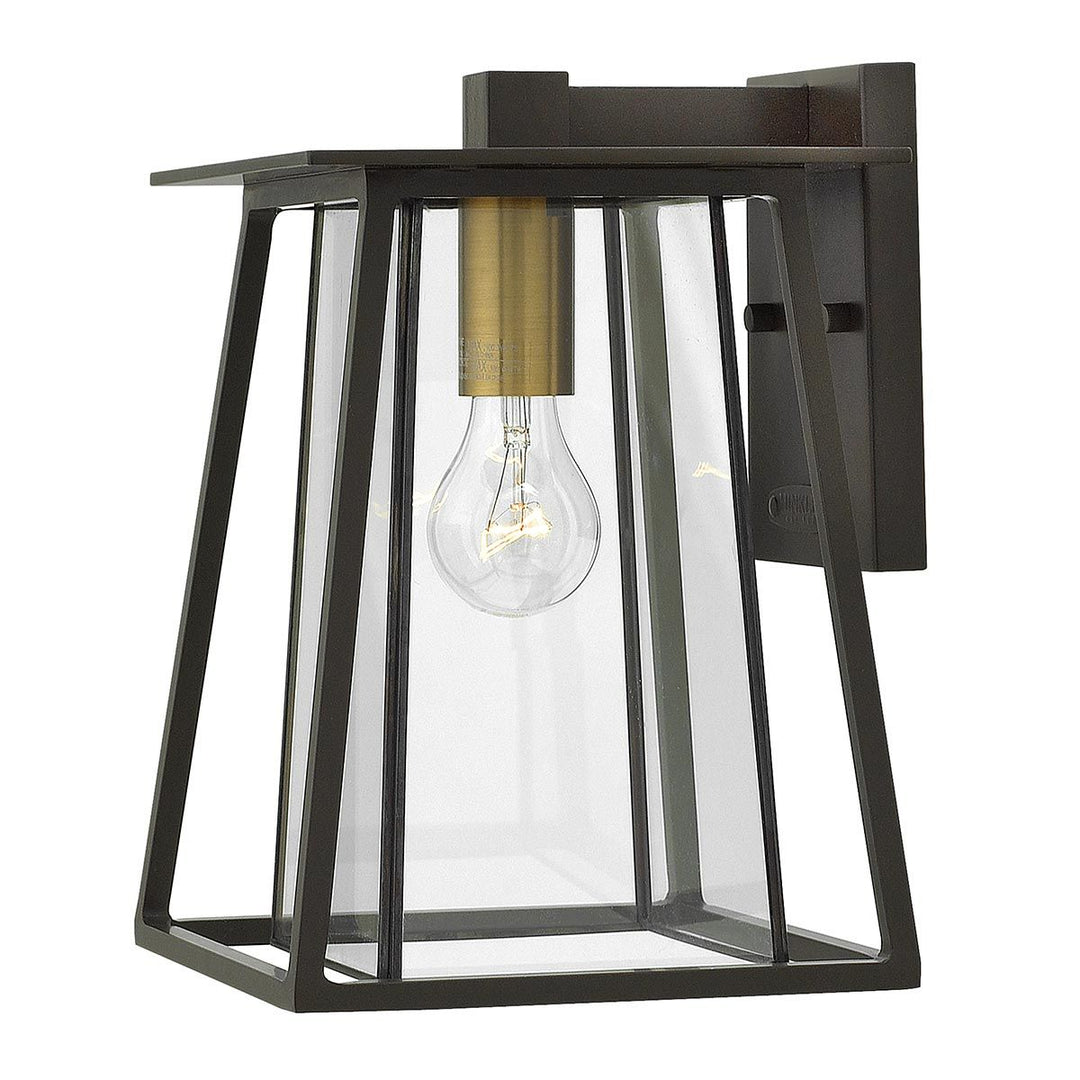 Norlys Walker 1 Light Medium Wall Lantern HK-WALKER2-M Buckeye Bronze with Heritage Brass