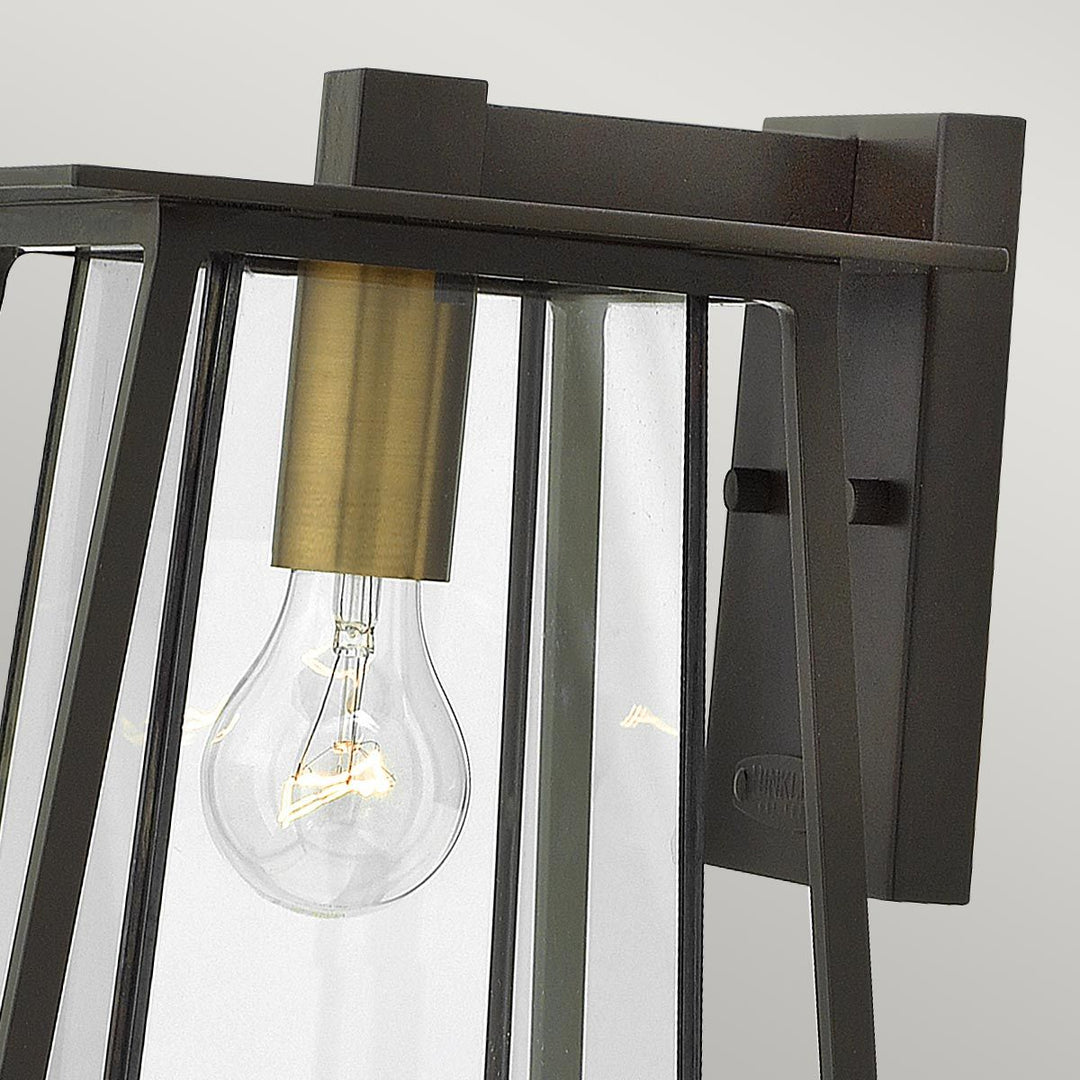 Norlys Walker 1 Light Medium Wall Lantern HK-WALKER2-M Buckeye Bronze with Heritage Brass