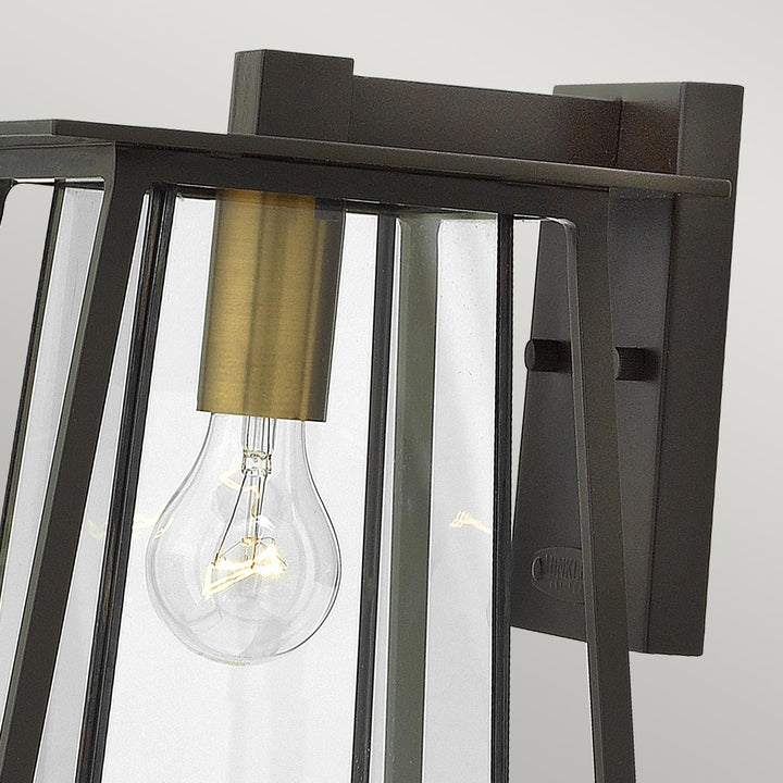 Norlys Walker 1 Light Medium Wall Lantern HK-WALKER2-M Buckeye Bronze with Heritage Brass