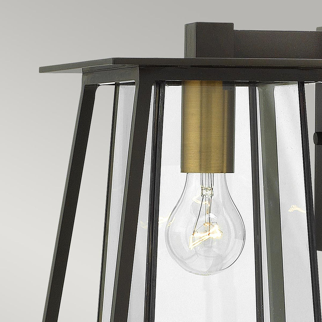 Norlys Walker 1 Light Medium Wall Lantern HK-WALKER2-M Buckeye Bronze with Heritage Brass