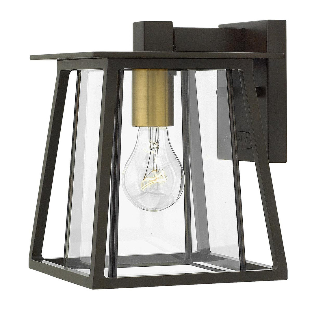 Norlys Walker 1 Light Small Wall Lantern HK-WALKER2-S Buckeye Bronze with Heritage Brass