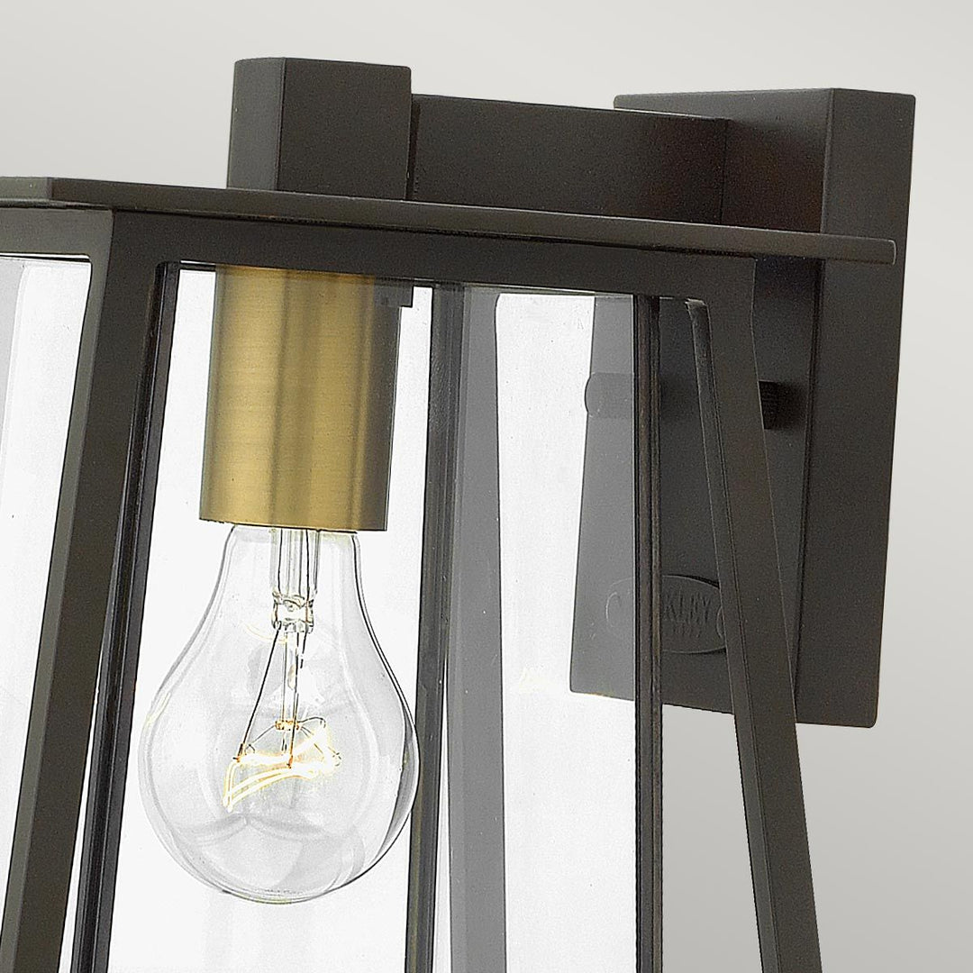 Norlys Walker 1 Light Small Wall Lantern HK-WALKER2-S Buckeye Bronze with Heritage Brass