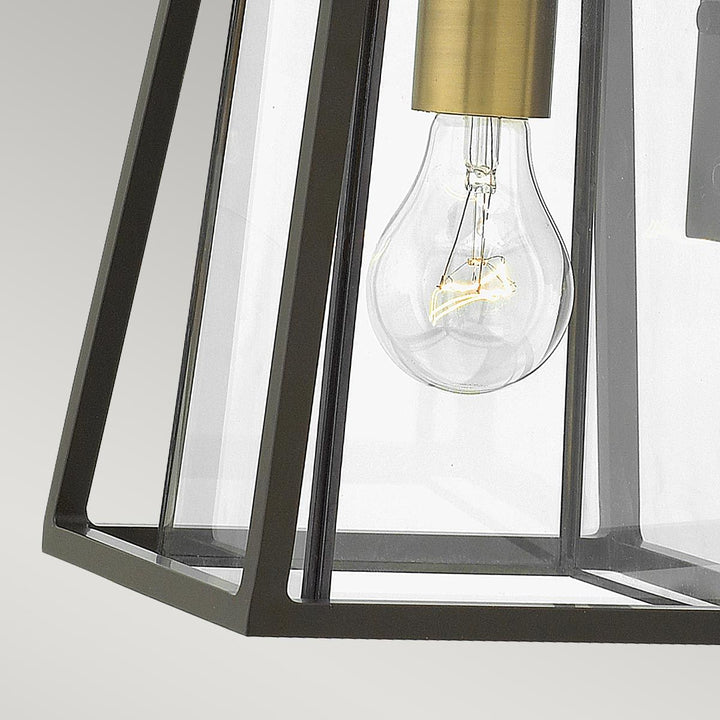 Norlys Walker 1 Light Small Wall Lantern HK-WALKER2-S Buckeye Bronze with Heritage Brass