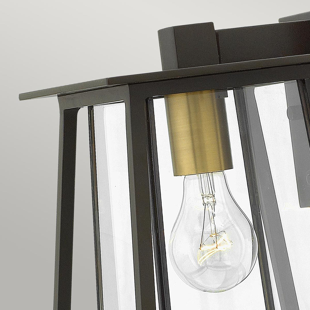 Norlys Walker 1 Light Small Wall Lantern HK-WALKER2-S Buckeye Bronze with Heritage Brass