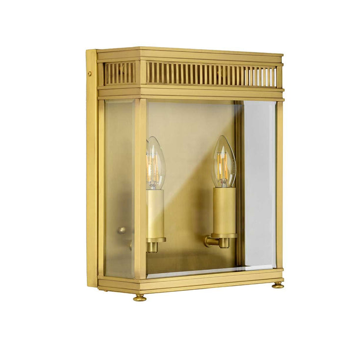 Norlys Holborn 2 Light Medium Half Lantern HL7-M-BB Brushed Brass