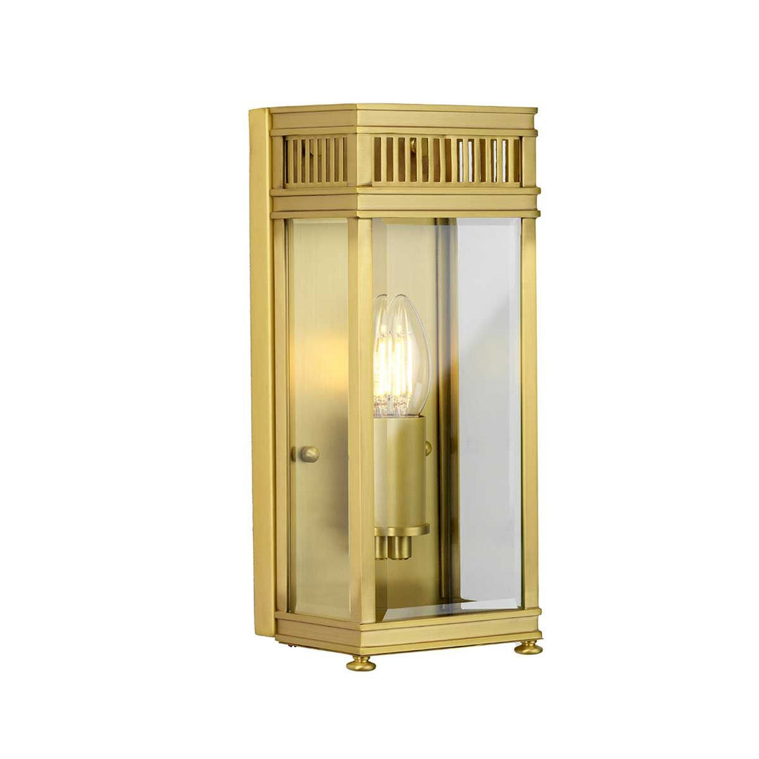 Norlys Holborn 1 Light Small Half Lantern HL7-S-BB Brushed Brass