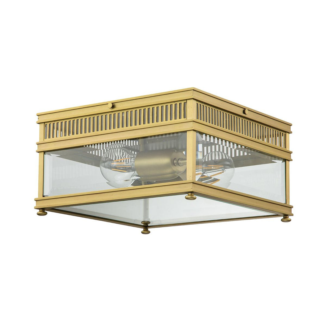 Norlys Holborn 2 Light Flush HOLBORN-F-BB Brushed Brass