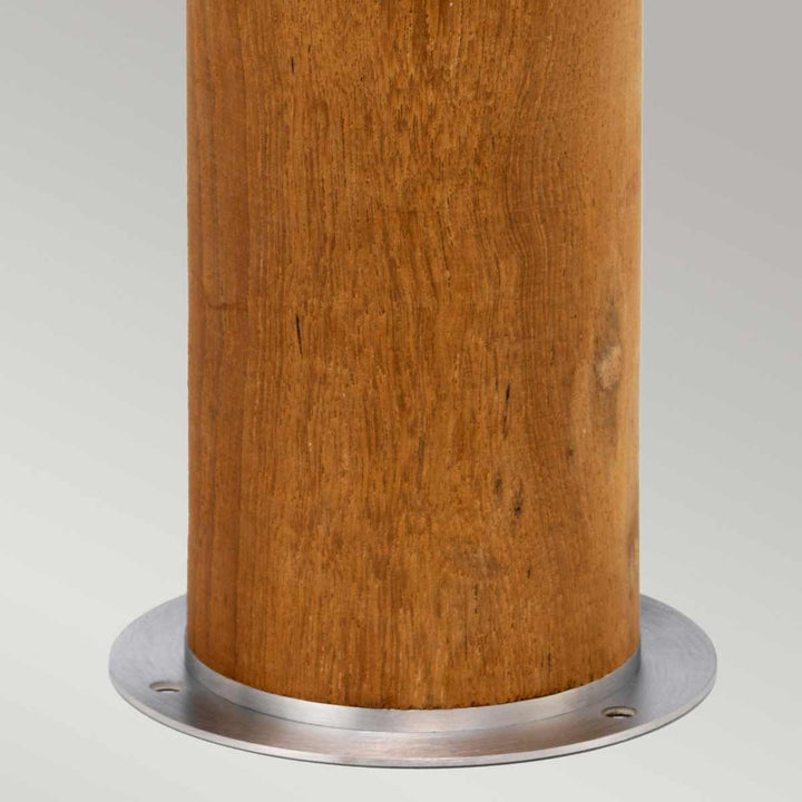 Norlys Hornsea 1 Light Bollard  HORNSEA-B-SS Teak with Stainless Steel  