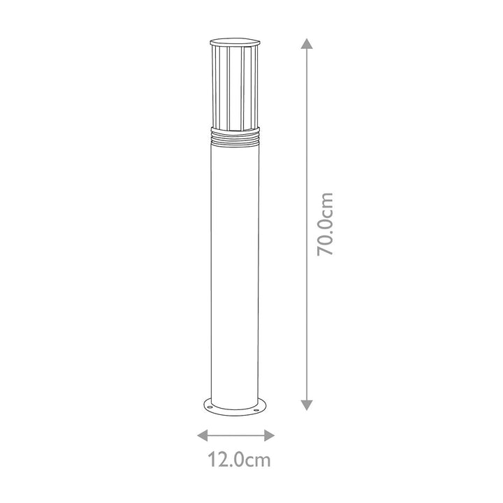 Norlys Hornsea 1 Light Bollard  HORNSEA-B-SS Teak with Stainless Steel  