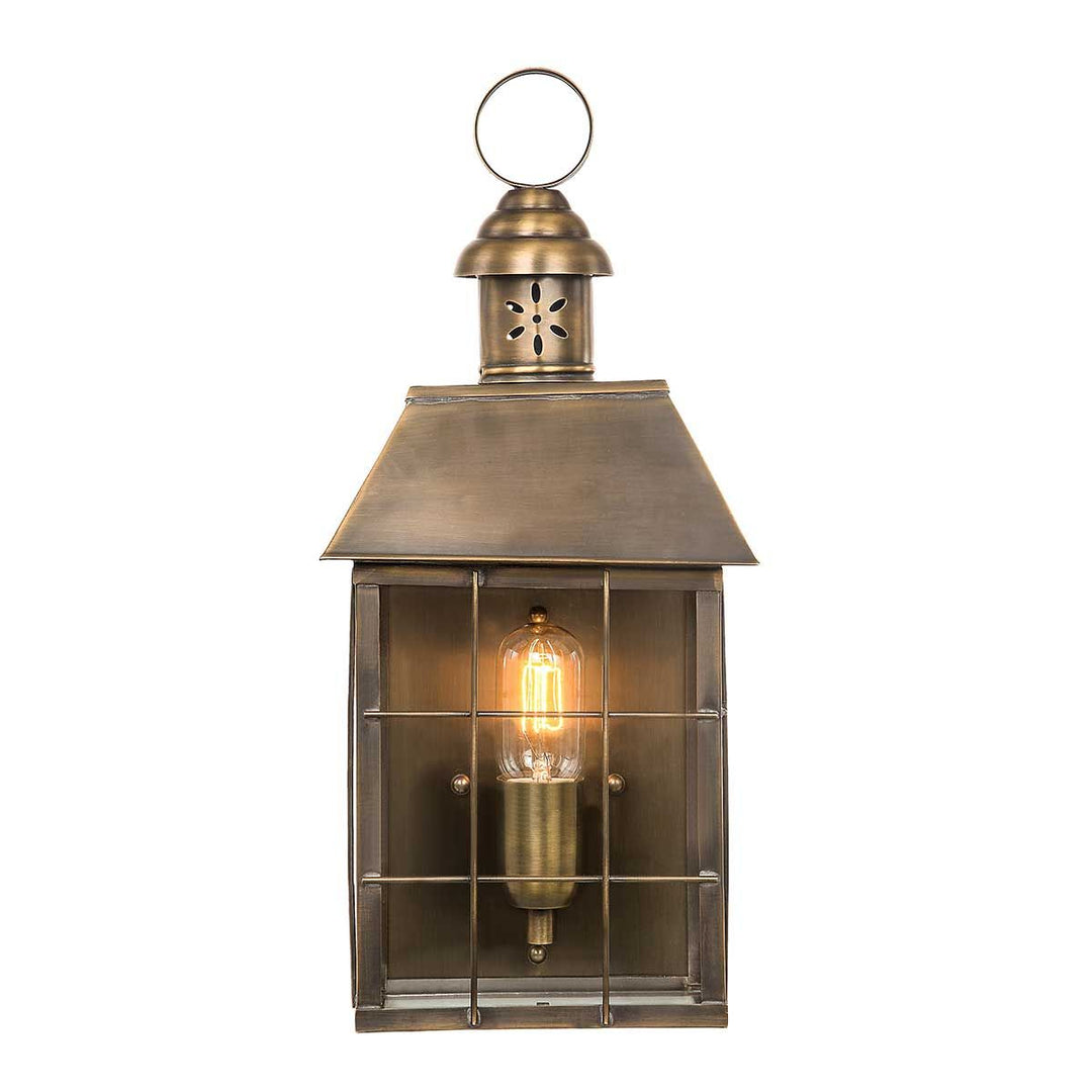 Norlys Hyde Park 1 Light Wall Lantern  HYDE-PARK-BR Aged Brass 