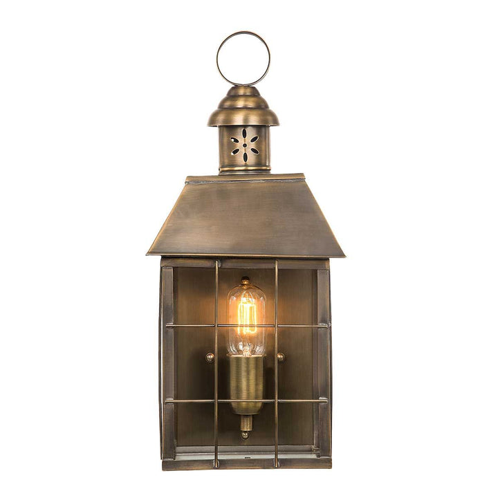 Norlys Hyde Park 1 Light Wall Lantern  HYDE-PARK-BR Aged Brass 