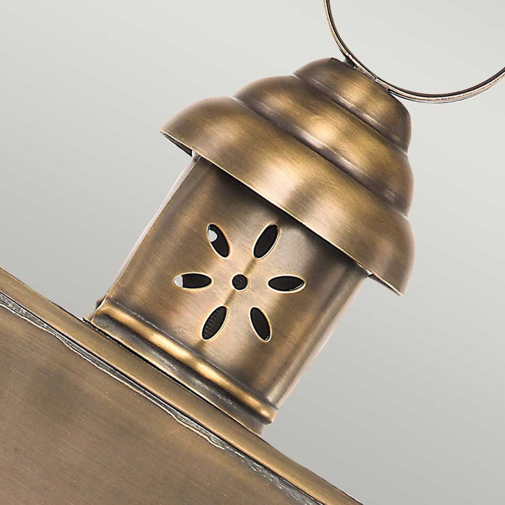 Norlys Hyde Park 1 Light Wall Lantern  HYDE-PARK-BR Aged Brass 