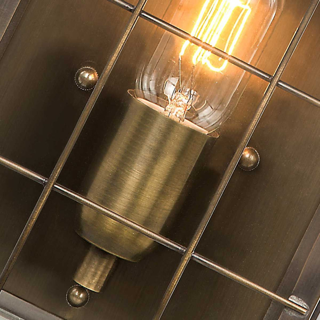 Norlys Hyde Park 1 Light Wall Lantern  HYDE-PARK-BR Aged Brass 