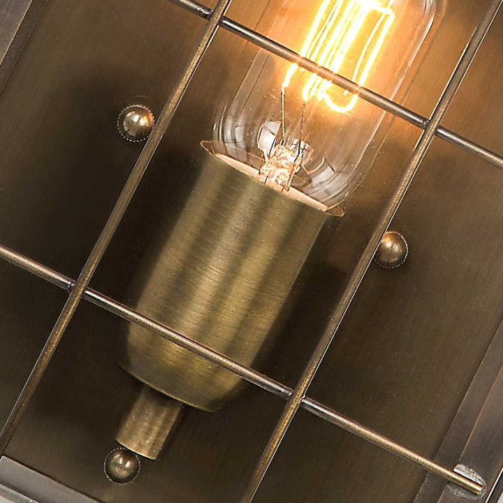 Norlys Hyde Park 1 Light Wall Lantern  HYDE-PARK-BR Aged Brass 