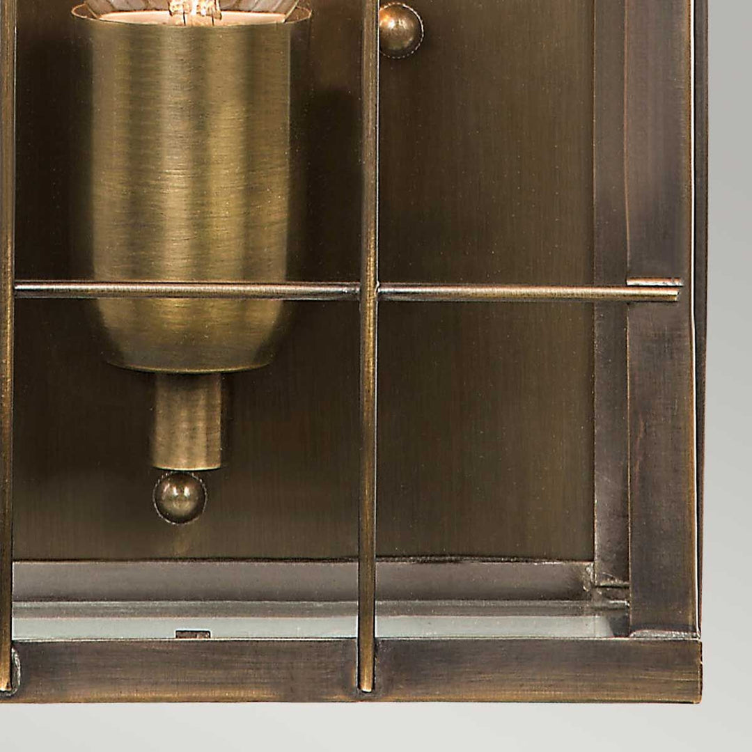 Norlys Hyde Park 1 Light Wall Lantern  HYDE-PARK-BR Aged Brass 