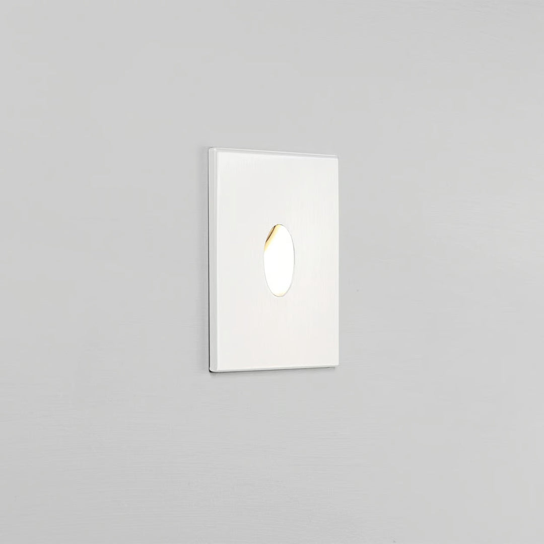 Matt white version of the Astro Tango LED 3000K marker light, flush to wall surface
