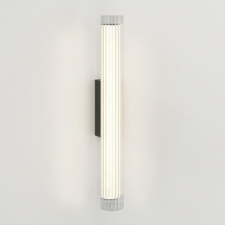 Astro IO 665 Wall Light in Matt Black with fluted glass