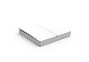 Konect 2 Gang Kinetic Push Switch Matt White IP65