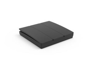Konect 3 Gang Kinetic Push Switch Matt Black IP65