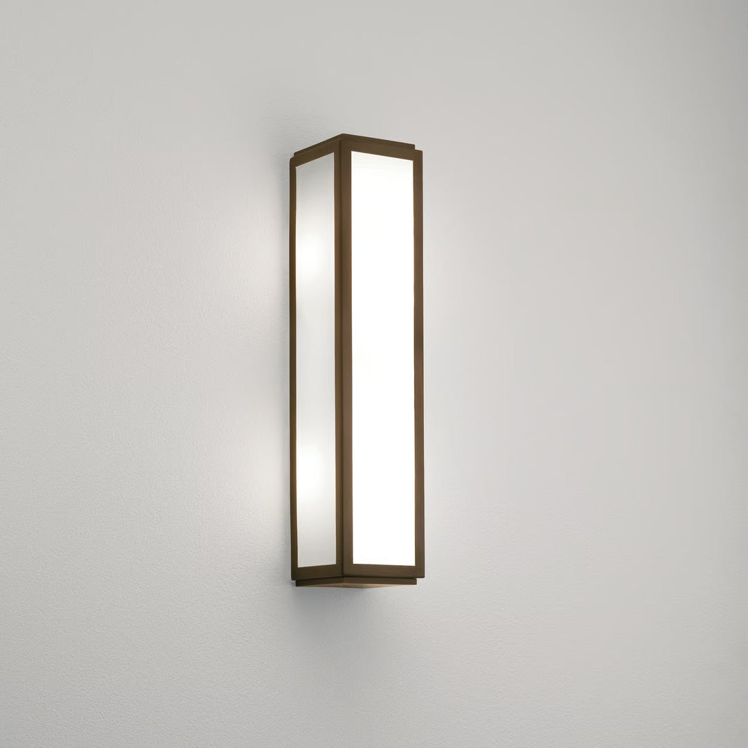Astro Mashiko 360 Classic wall light in Bronze finish with opal glass diffuser